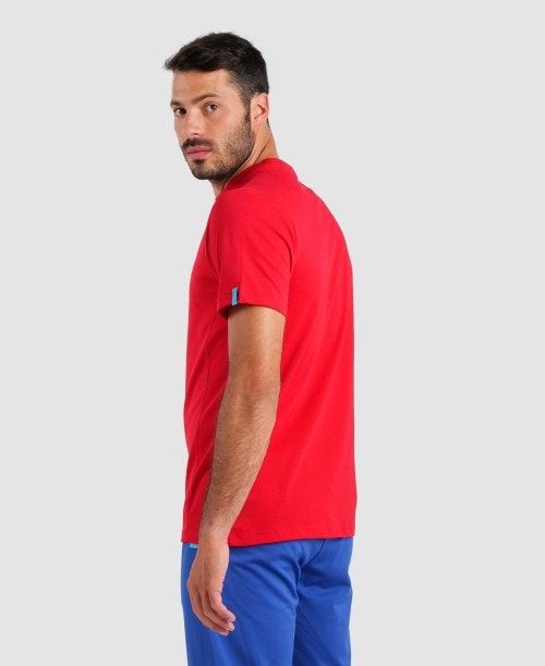 Pantaloncini Donna Arena Team T-shirt Panel Rosse | 42758CPBH