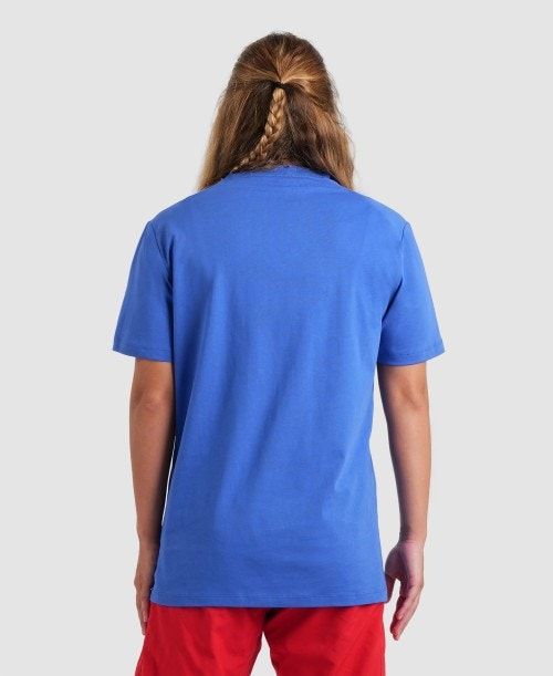 Pantaloncini Donna Arena Team T-shirt Panel Blu Reale | 93142NMPI