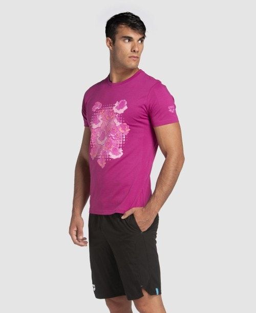 Pantaloncini Uomo Arena Breast Cancer Awareness Collection T-shirt Colorate | 69381NKJV