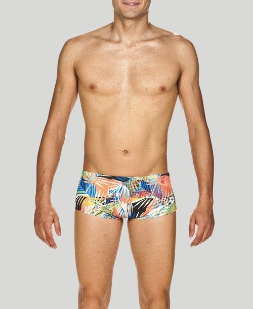 Pantaloncini Uomo Arena Floral Allover Square Short - Maxlife Nere Colorate | 84901DMCV