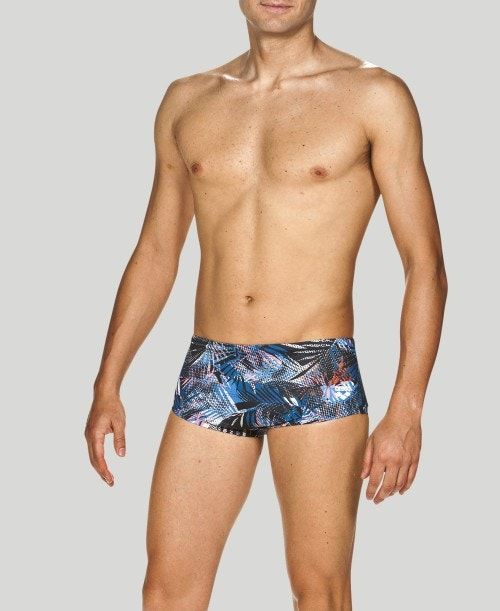 Pantaloncini Uomo Arena Floral Allover Square Short - Maxlife Blu Marino Colorate | 54261QGCI