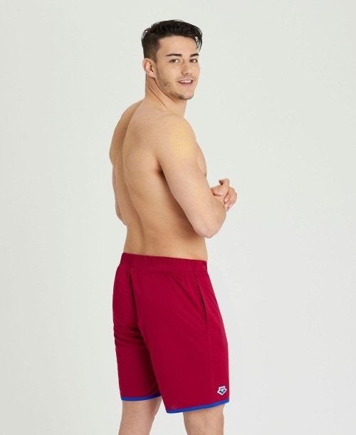 Pantaloncini Uomo Arena Icons Beach Bermuda Short Bordeaux Blu | 09874SOXL