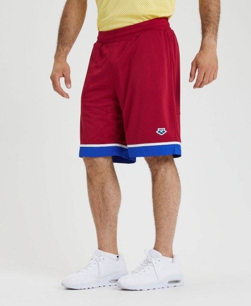 Pantaloncini Uomo Arena Icons Reversible Bermuda Short Bordeaux Blu Colorate | 27598IFKO