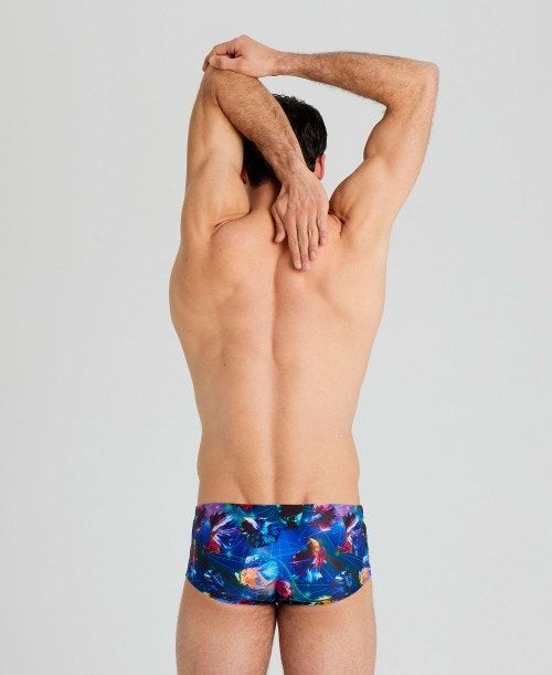 Pantaloncini Uomo Arena Low Waisted All Over Print Short Nere Colorate | 54187QZCH