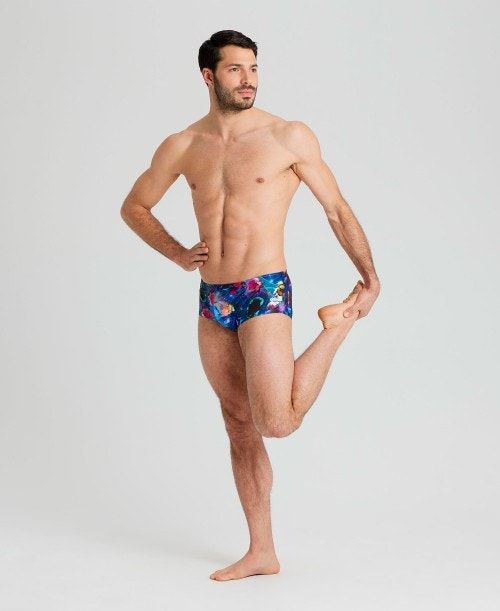 Pantaloncini Uomo Arena Low Waisted All Over Print Short Nere Colorate | 54187QZCH