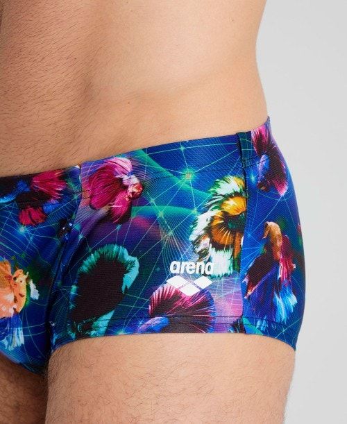 Pantaloncini Uomo Arena Low Waisted All Over Print Short Nere Colorate | 54187QZCH