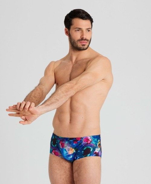 Pantaloncini Uomo Arena Low Waisted All Over Print Short Nere Colorate | 54187QZCH