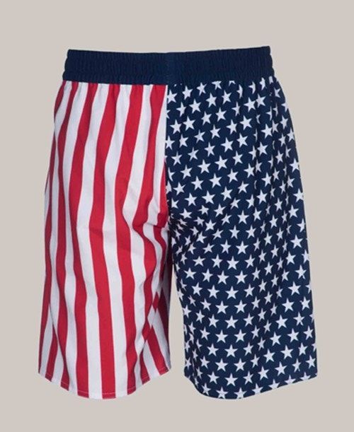 Pantaloncini Uomo Arena Official Usa Swimming National Team Flag Print Bermuda Short Colorate | 84139NBYZ