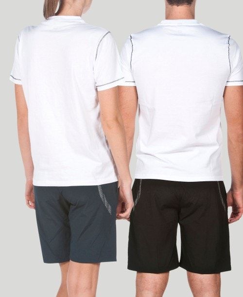 Pantaloncini Uomo Arena Team Line Short Sleeve Tee Bianche | 74086FCRI