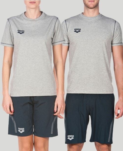 Pantaloncini Uomo Arena Team Line Short Sleeve Tee Grigie | 70351PRHK