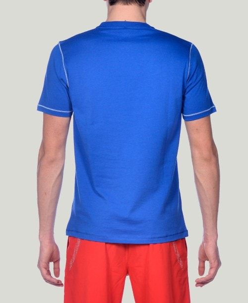 Pantaloncini Uomo Arena Team Line Short Sleeve Tee Blu Reale | 93064XEZJ