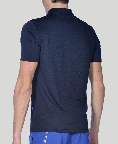 Pantaloncini Uomo Arena Team Line Tech Short Sleeve Polo Blu Marino | 18904BNXV