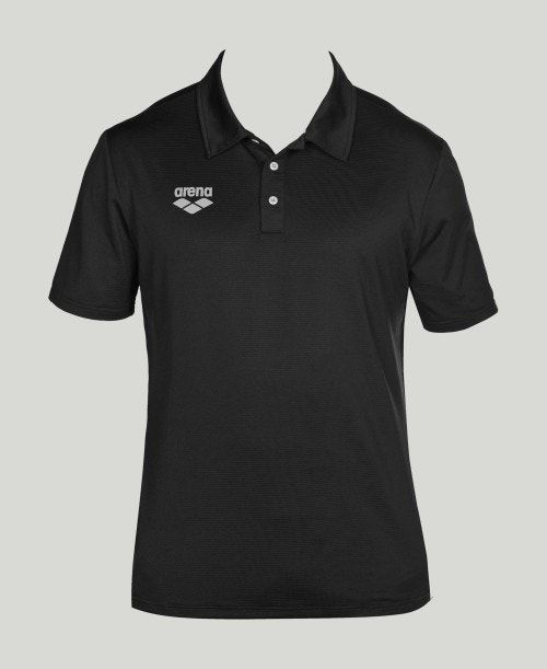 Pantaloncini Uomo Arena Team Line Tech Short Sleeve Polo Nere | 90371PACE