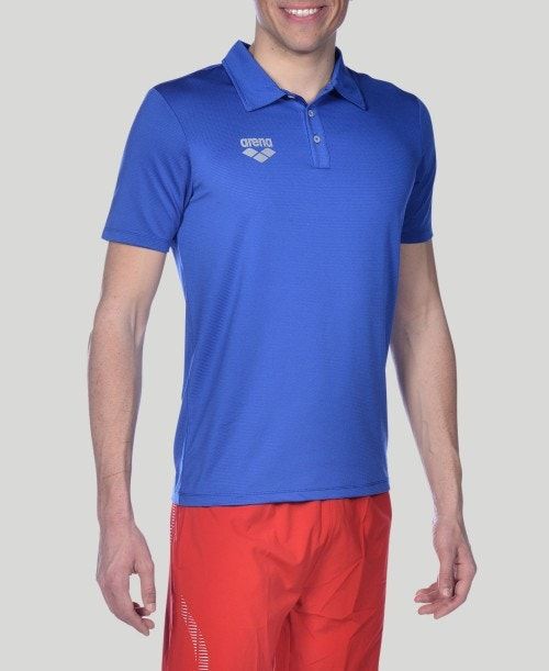 Pantaloncini Uomo Arena Team Line Tech Short Sleeve Polo Blu Reale | 04958RLJS