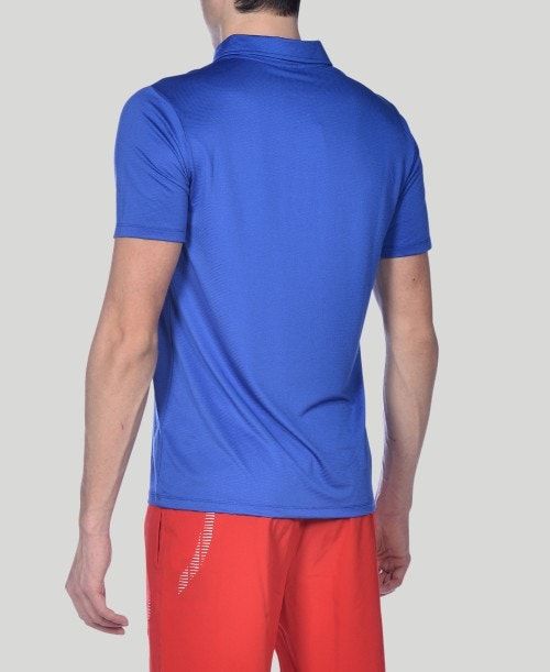 Pantaloncini Uomo Arena Team Line Tech Short Sleeve Polo Blu Reale | 04958RLJS