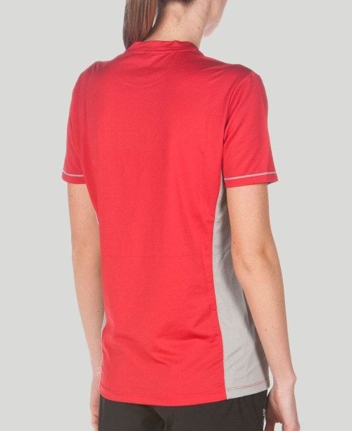 Pantaloncini Uomo Arena Team Line Tech Short Sleeve Tee Rosse | 76031DYSN