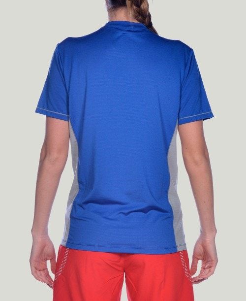 Pantaloncini Uomo Arena Team Line Tech Short Sleeve Tee Blu Reale | 60129AMIQ