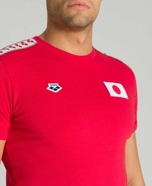 Pantaloncini Uomo Arena Team Nations T-shirt Rosse | 46932MFBL