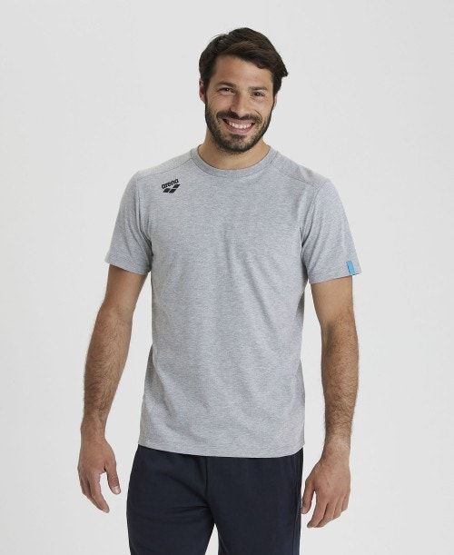 Pantaloncini Uomo Arena Team T-shirt Panel Grigie | 89156LBWR