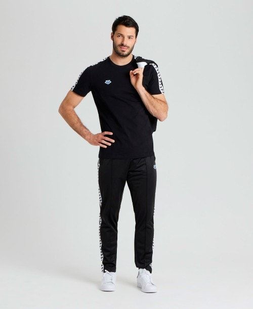 Pantaloncini Uomo Arena Team Us T-shirt Nere Bianche Nere | 61870XBEI