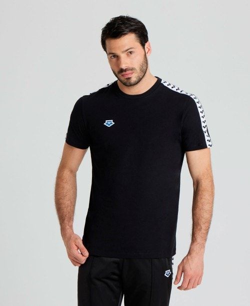 Pantaloncini Uomo Arena Team Us T-shirt Nere Bianche Nere | 61870XBEI