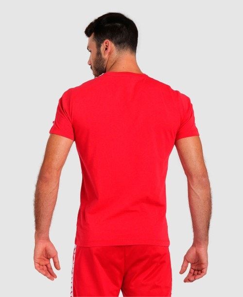 Pantaloncini Uomo Arena Team Us T-shirt Rosse Bianche Rosse | 27569BLIT