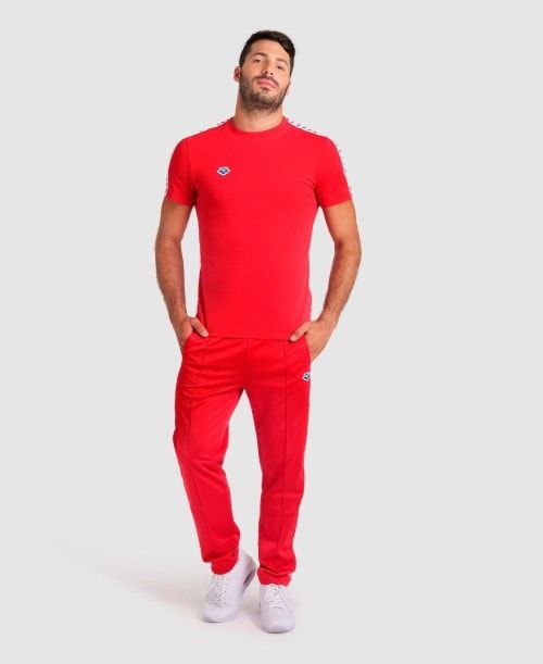 Pantaloncini Uomo Arena Team Us T-shirt Rosse Bianche Rosse | 27569BLIT