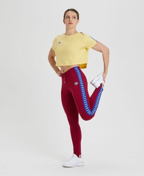 Pantaloni Donna Arena Caroline Team Pant Bordeaux Blu | 30561WDON