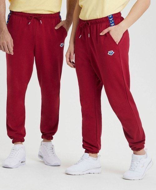 Pantaloni Uomo Arena Icons Solid Pant Bordeaux Blu | 36871UXOL