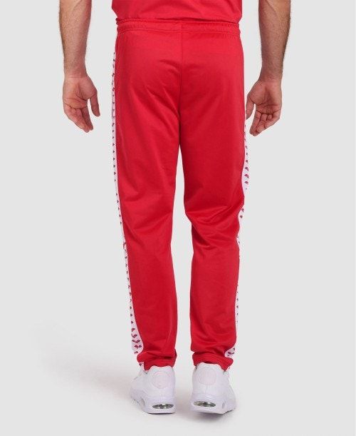 Pantaloni Uomo Arena Relax Iv Team Pant Rosse Bianche Rosse | 36271ZIBK