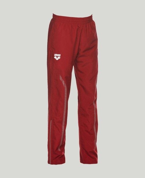 Pantaloni Uomo Arena Team Line Warm-up Pant Rosse | 71964EQGB