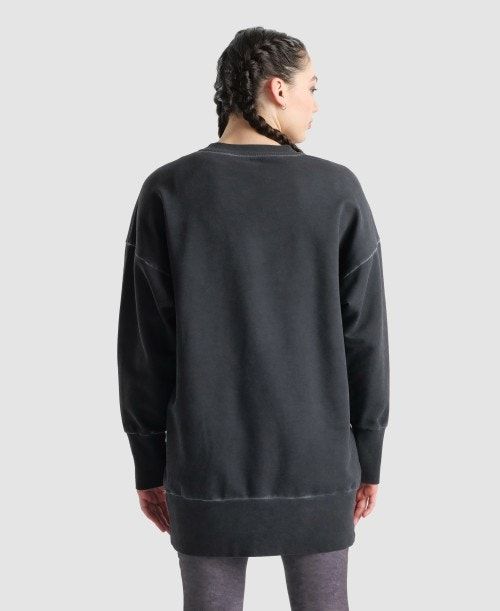 Pullover Donna Arena Icons Oversized Crewneck Nere Bianche | 26035UCID