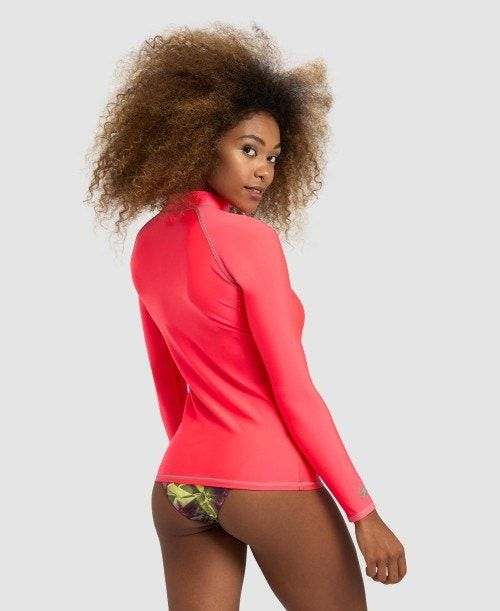 Pullover Donna Arena Long Sleeve Rash Guard Rosse | 52397CYGE