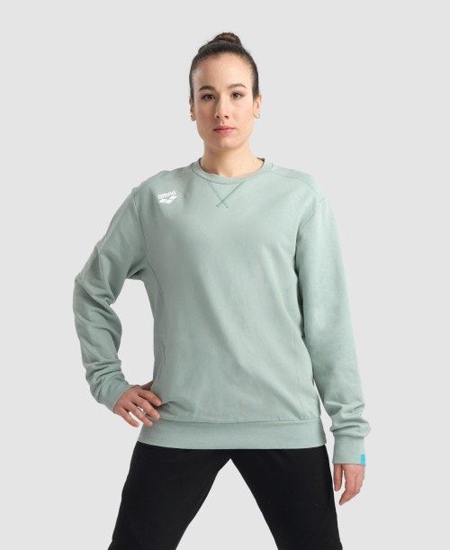 Pullover Donna Arena Solid Crewneck Colorate | 89502HWTS