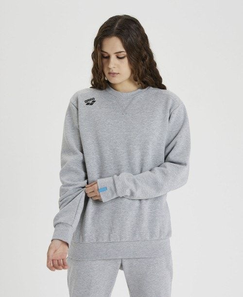 Pullover Donna Arena Solid Crewneck Grigie | 24605AJDX