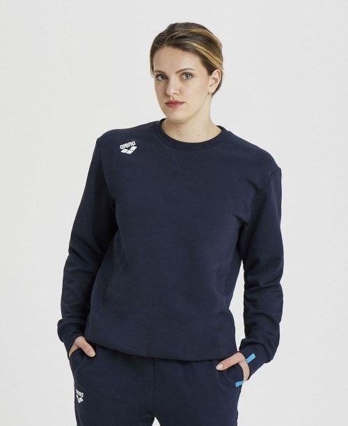 Pullover Uomo Arena Solid Crewneck Blu Marino | 24675BFXC