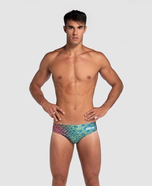 Slip Uomo Arena Caimano Limited Edition Brief Colorate | 06738OXQZ