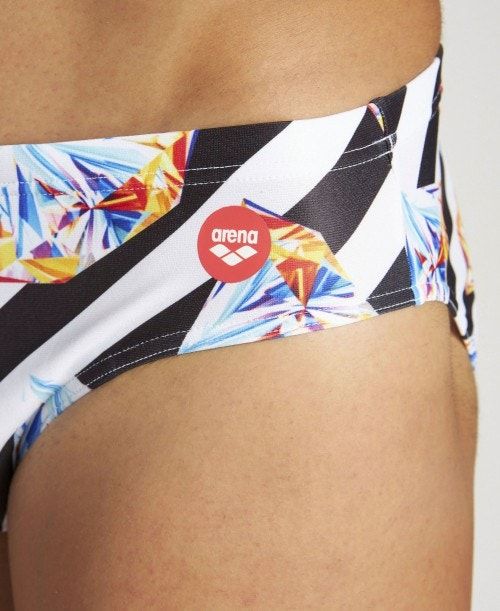 Slip Uomo Arena Crazy Diamonds Brief Nere Bianche Colorate | 12458LRZO