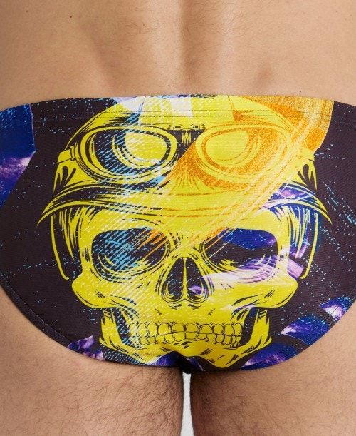 Slip Uomo Arena Crazy Placement Swim Briefs Nere Colorate | 85473USCV