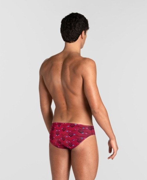 Slip Uomo Arena Hearts Print Of The Month Brief Colorate | 72083GLHD