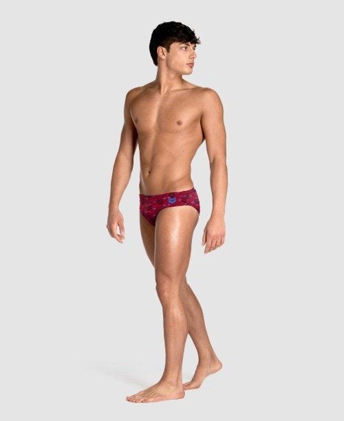 Slip Uomo Arena Hearts Print Of The Month Brief Colorate | 72083GLHD