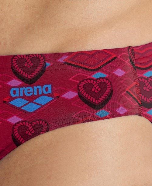 Slip Uomo Arena Hearts Print Of The Month Brief Colorate | 72083GLHD