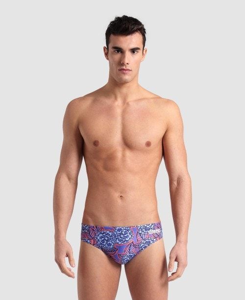 Slip Uomo Arena Hydrange Bouquet Brief Colorate | 91608UFQG