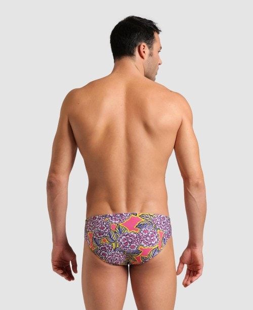 Slip Uomo Arena Hydrange Bouquet Brief Colorate | 53162IPBL