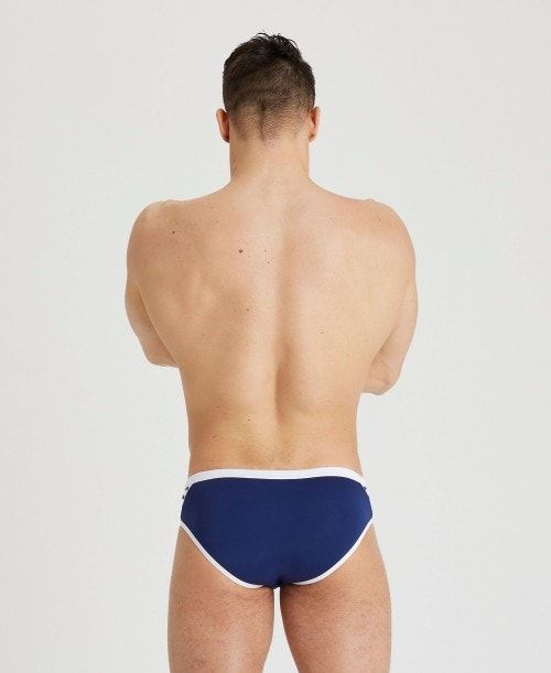 Slip Uomo Arena Icons Brief Blu Marino Bianche | 12374BDML