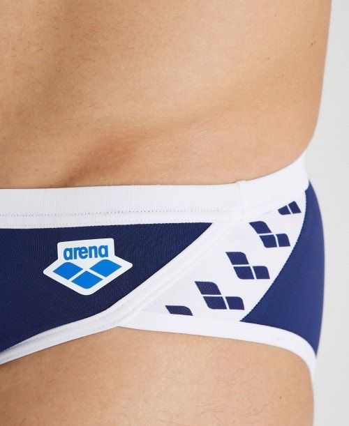 Slip Uomo Arena Icons Brief Blu Marino Bianche | 12374BDML