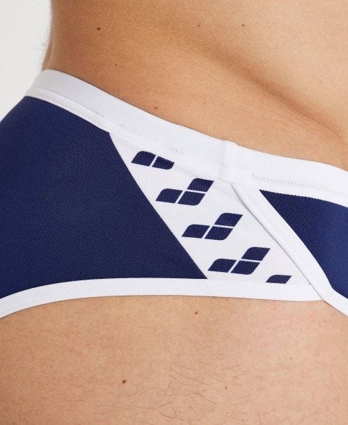 Slip Uomo Arena Icons Brief Blu Marino Bianche | 12374BDML