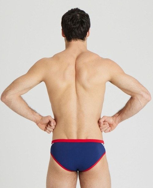 Slip Uomo Arena Icons Brief Blu Marino Rosse | 60541UOKV