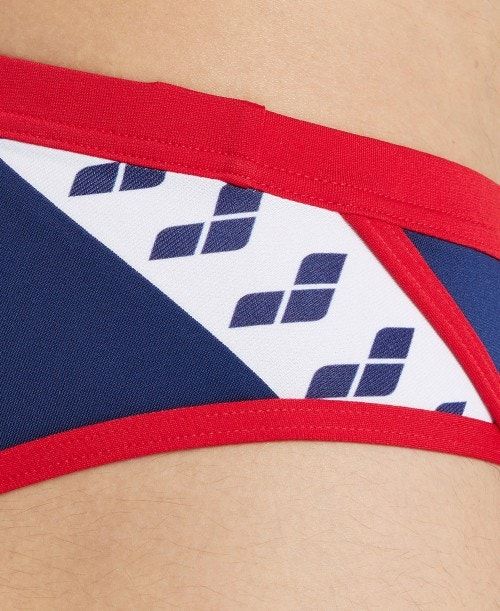 Slip Uomo Arena Icons Brief Blu Marino Rosse | 60541UOKV