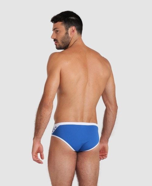 Slip Uomo Arena Icons Brief Blu Reale Bianche | 85629NKLW